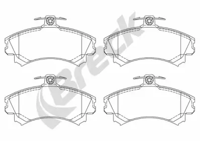 21920 00 701 10 BRECK Комплект тормозных колодок, дисковый тормоз